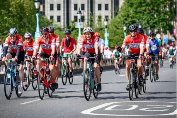 The NMV peloton in Ridelondon 2023