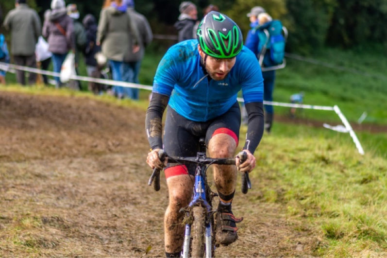 Tom riding in the second race of the cyclocross season