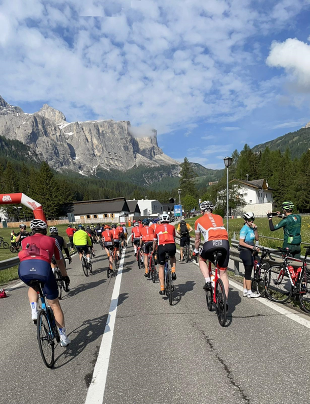 NMV riding the Selle Ronda on day two of the Club trip to the Dolomites in Italy.