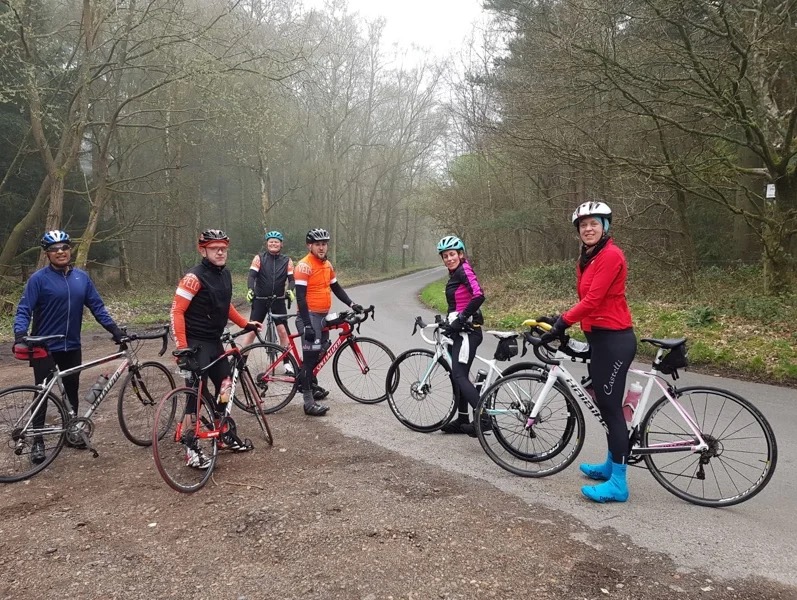 NMV members on a ride out to Surrey Hills